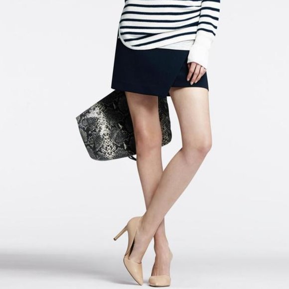 next NWT Black Wrap Mini Skirt - Picture 1 of 3